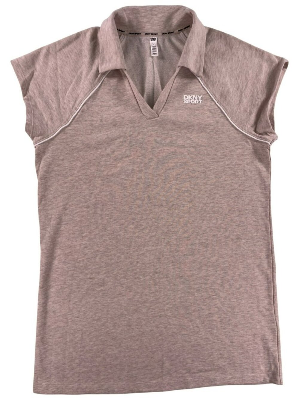 DKNY Sport Polo Collar Athletic Top Beige Women's Size Medium NEW WITHOUT TAGS